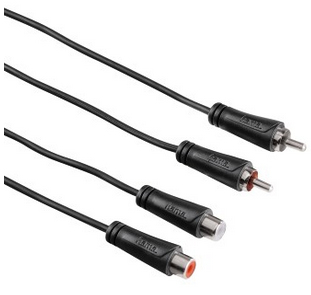 Hama 1.5m 2 x RCA M/F cavo audio 15 m Nero