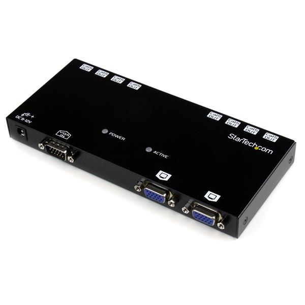 StarTech.com 492 ft. (150 m) VGA Over Cat5 Extender - VGA Extender - 8 Port Repeater - Cat5 - Video Over Ethernet (ST1218T) - Video extender - over CAT 5 - up to 150 m - for P/N: ST121EXT, ST121R, SVA12M2NEUA, SVA12M5NA