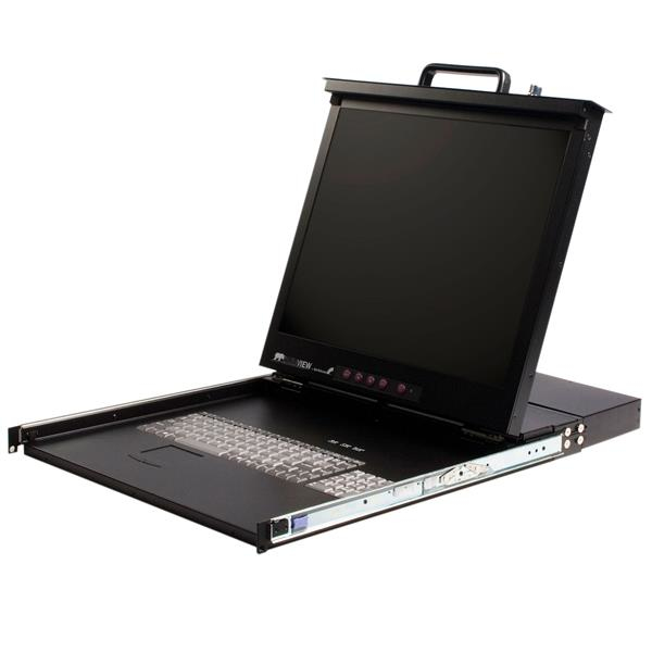 StarTech.com 1U 17" Rackmount LCD Console with Integrated 16 Port KVM Switch