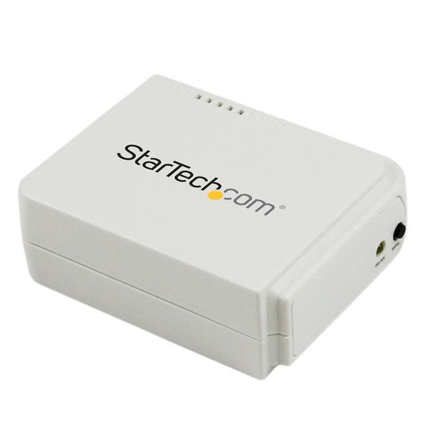 StarTech.com StarTech.com 1-Port Wireless N USB 2.0 Network Print Server - 10/100 Mbps Ethernet USB Printer Server Adapter - Windows 10 - 802.11 b/g/n (PM1115UW) - Print server - USB 2.0 - 10/100 Ethernet x 1 - white - for P/N: SVA5M4NEUA
