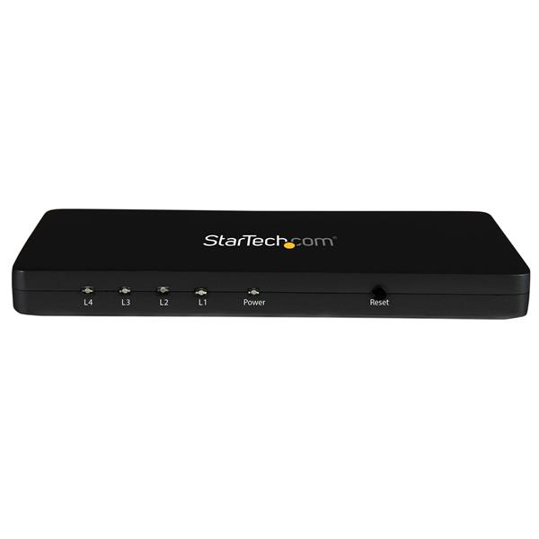 StarTech.com 4K HDMI-video-splitter med 4 portar – 1x4 HDMI-splitter med hölje i solitt aluminium – 4K 30 Hz