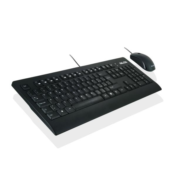 NILOX KIT CT10 KEYBOARD + MOUSE USB BLACK