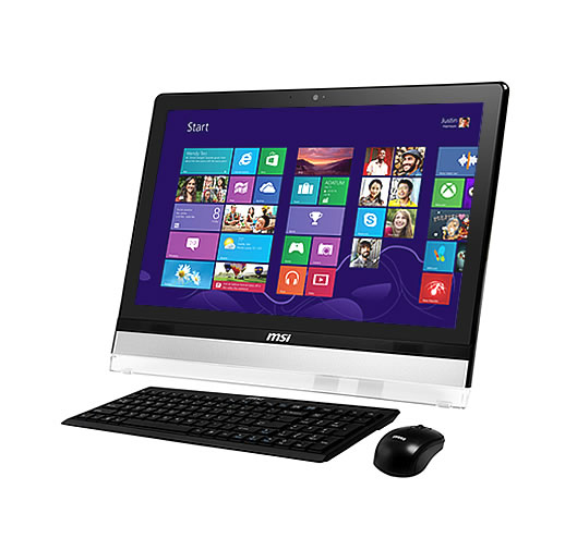 MSI Wind Top AE2212G-016TW All-in-One PC/workstation Intel® Core™ i3 i3-3240 54.6 cm (21.5″) 1920 x 1080 pixels Touchscreen 4 GB DDR3-SDRAM 1 TB HDD NVIDIA® GeForce® GT 630M Windows 8 Black image 1