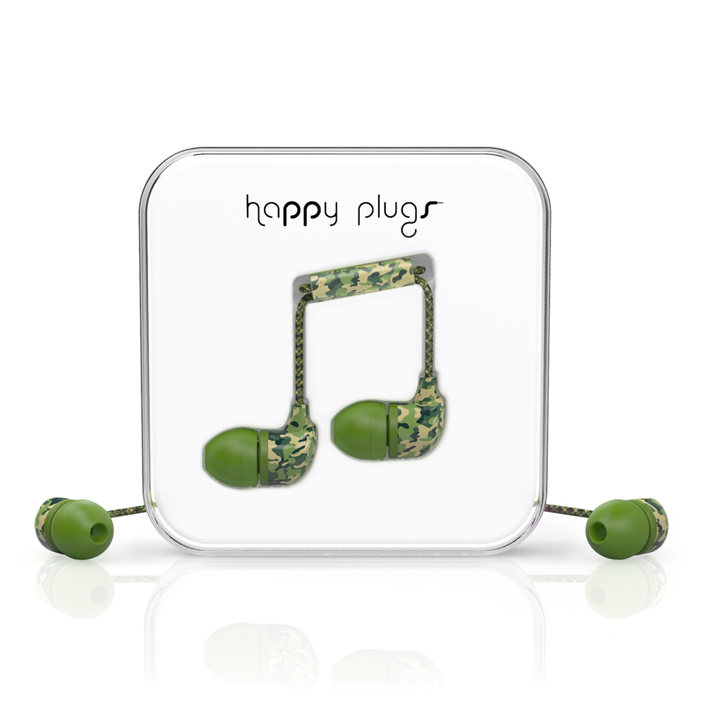 Happy Plugs In-Ear Headset Wired Calls/Music Camouflage image 1