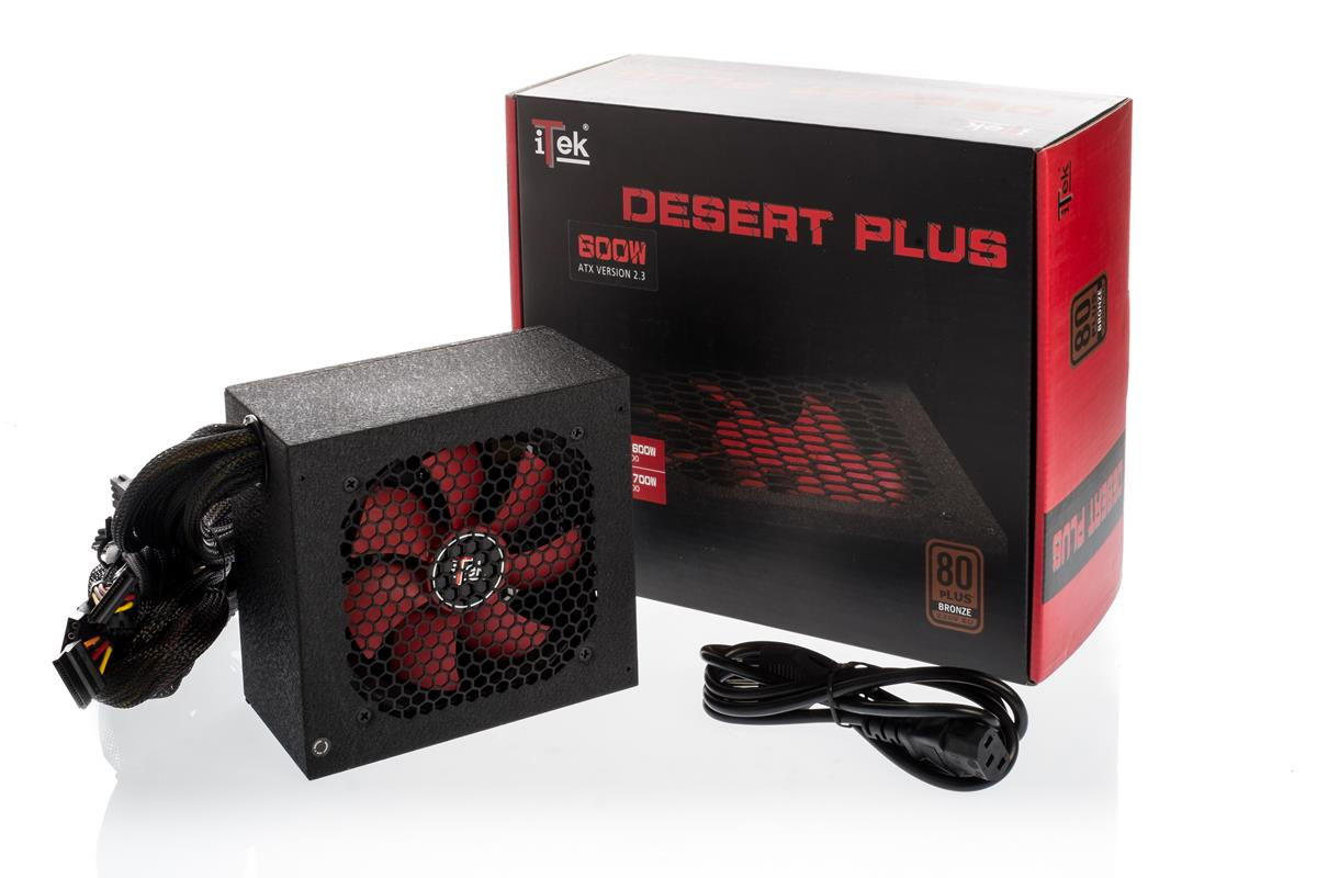 itek DESERT PLUS 600 power supply unit 600 W 20+4 pin ATX ATX Black, Red image 1