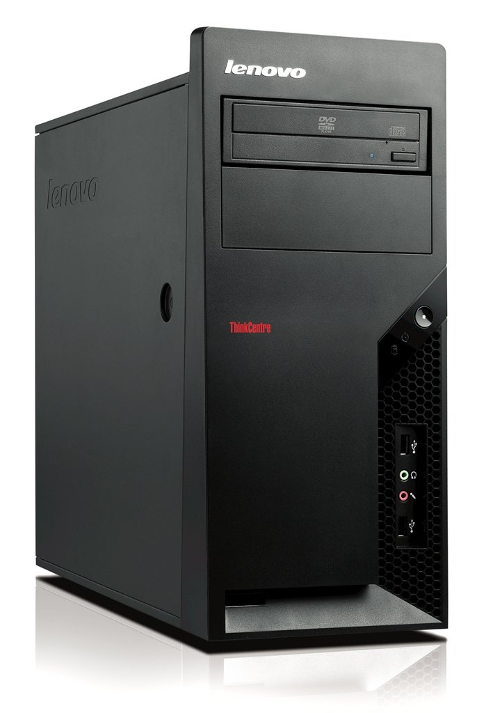 Lenovo ThinkCentre M58e Intel® Core™2 Duo E8500 2 GB DDR2-SDRAM 250 GB Intel® GMA X4500 Windows Vista Business Tower PC Black image 1