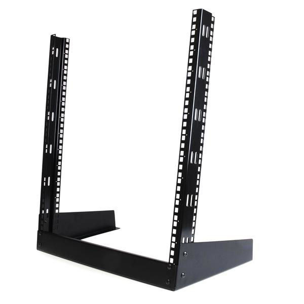 StarTech.com 12U Open Frame Network Rack - 19" 2 Post Free Standing Desktop Rack for Computer, AV, Media, IT, Data & Server Room Equipment (RK12OD) - Rack open frame - black - 12U - 19" - for P/N: CABCAGENUTS6, CABSCREWM52, CABSCREWSM6, CABSCRWM520, CABSCRWM620, CABSCRWS1224