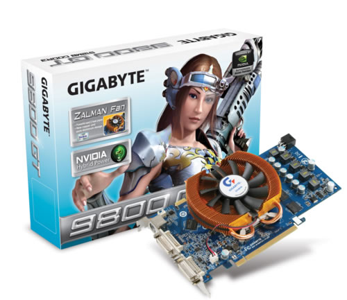 GIGABYTE N98TZL-512H graphics card GeForce 9800 GT GDDR3