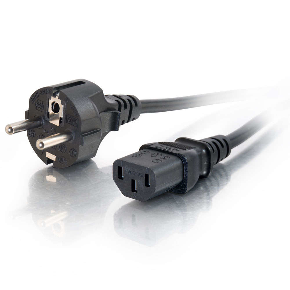 C2G 5m Power Cable Svart CEE7/7 C13 coupler