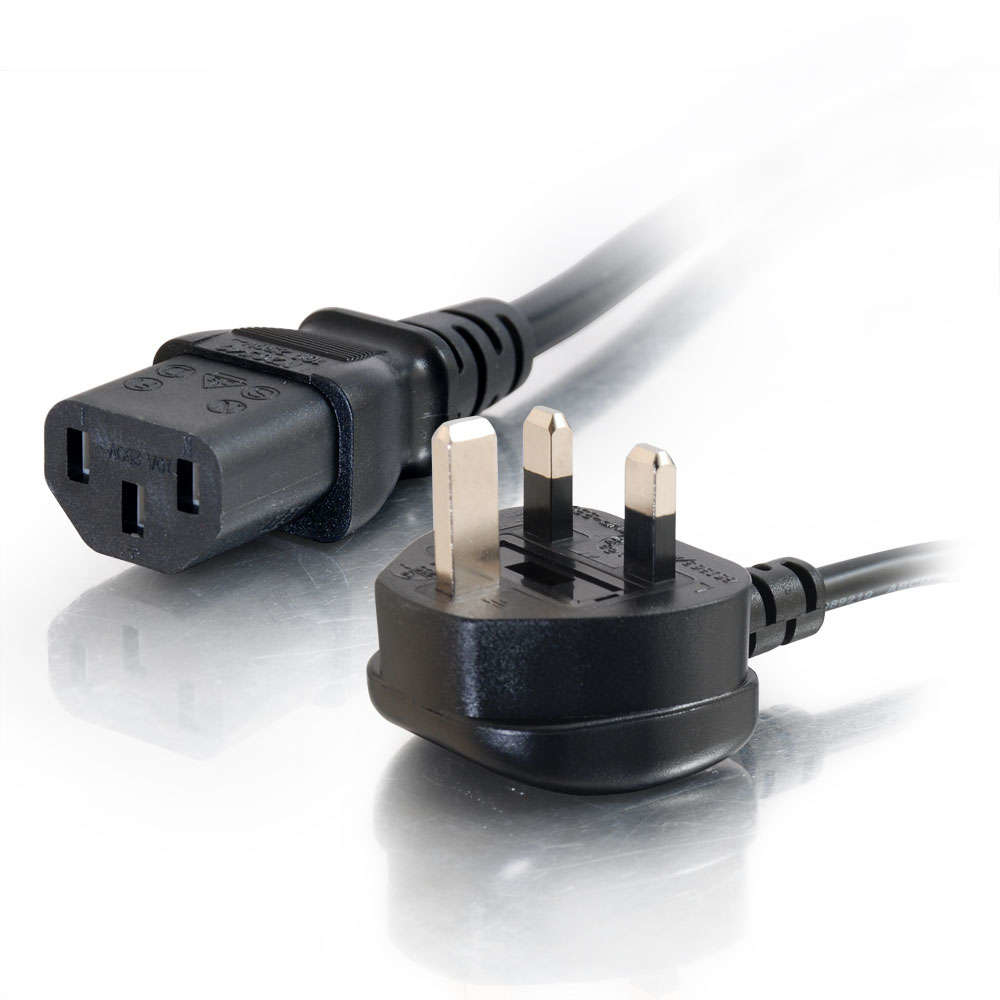 C2G 5m Power Cable Svart BS 1363 C13 coupler