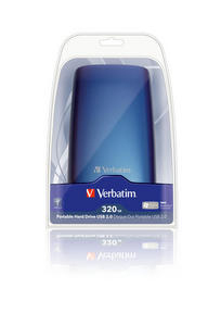 Verbatim 320GB Portable USB 2.0 HDD external hard drive 5400 RPM Blue