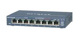NETGEAR ProSafe 8-Port 10/100 Desktop Switch Unmanaged Blue