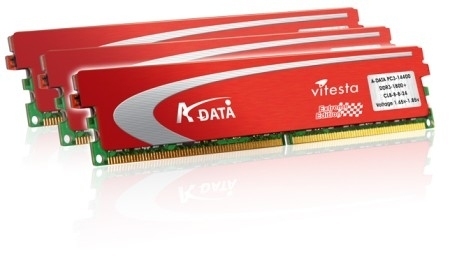 ADATA 3GB DDR3 PC3-14400 TC Kit memory module 3 x 1 GB 240-pin DIMM