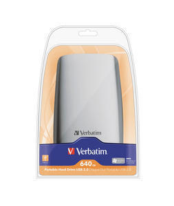 Verbatim Portable HDD external hard drive 640 GB 5400 RPM 2.5" USB 2.0 Silver