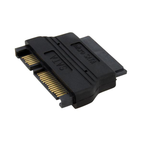 Adaptador Micro SATA Hembra - SATA Hembra, Negro MCSATAADAP