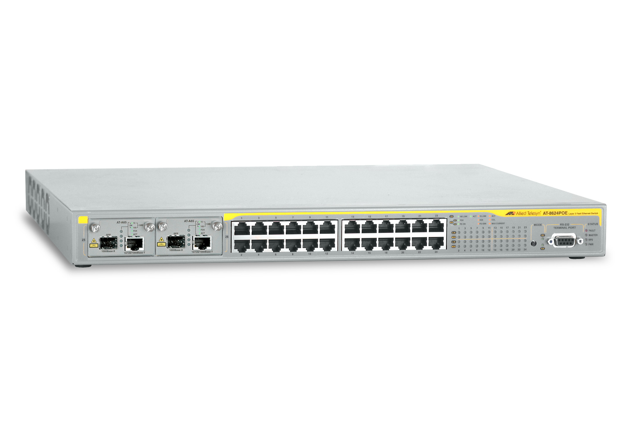Allied Telesis AT-8624POE-V2 Managed Power over Ethernet (PoE) 1U Silver