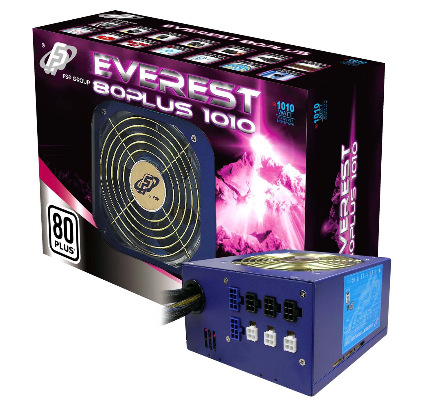FSP EVEREST 80PLUS 1010W power supply unit Blue