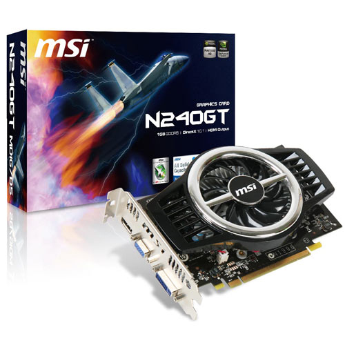 MSI Geforce 240 GT GeForce GT 240 1 GB GDDR5