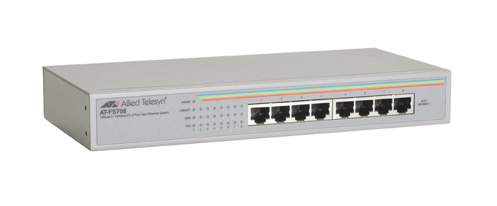 Allied Telesis AT-FS708 Unmanaged Grey