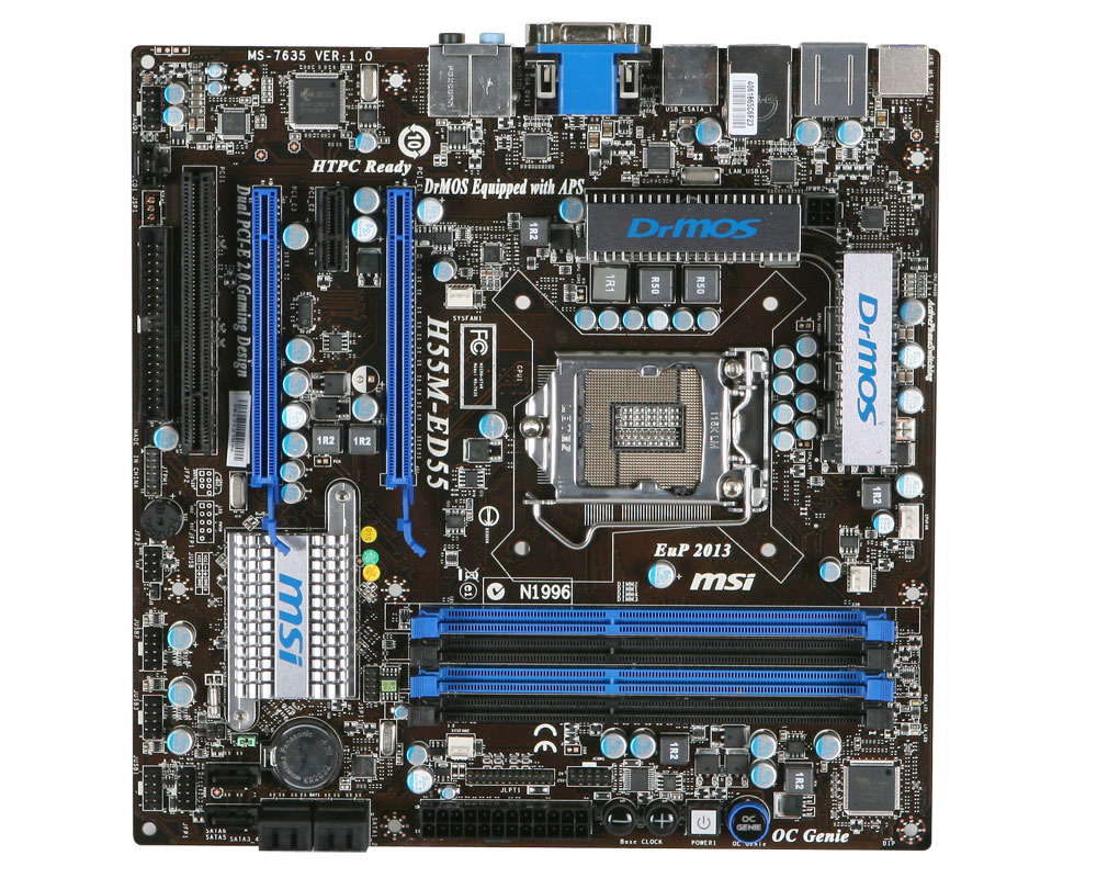 MSI H55M-ED55 LGA 1156 (Socket H) micro ATX