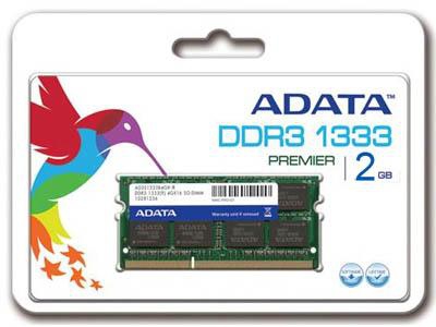 ADATA SU3S1333B2G9-R memory module 2 GB 1 x 2 GB DDR3 204-pin SO-DIMM