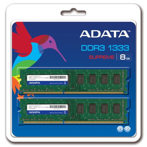 ADATA SU3U1333C4G9-2 memory module 8 GB 2 x 4 GB DDR3 240-pin DIMM
