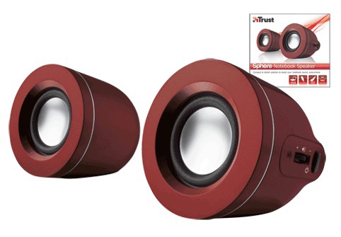Trust Sphere Notebook Speaker Red Wired image 1