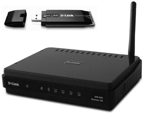 D-Link DIR-600 + DWA125 wireless router Fast Ethernet Black