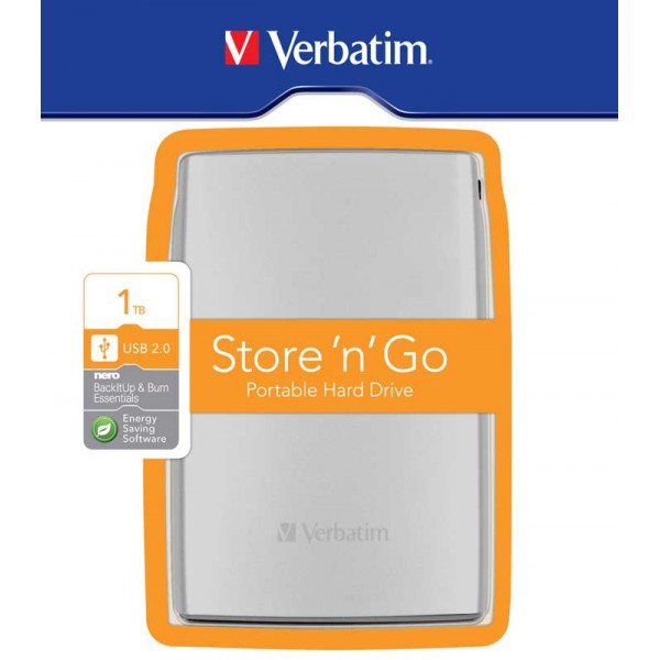 Verbatim Store 'n' Go USB 2.0 Portable Hard Drive 1TB external hard drive 5400 RPM Black
