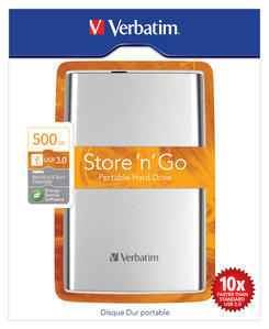 Verbatim Store 'n' Go USB 3.0 Portable Hard Drive 500GB external hard drive 5400 RPM 2.5" USB Type-A 3.2 Gen 1 (3.1 Gen 1) White