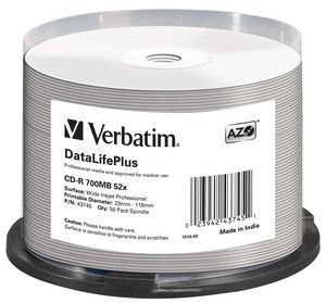 Verbatim CD-R 52x DataLifePlus 700 MB 50 styck