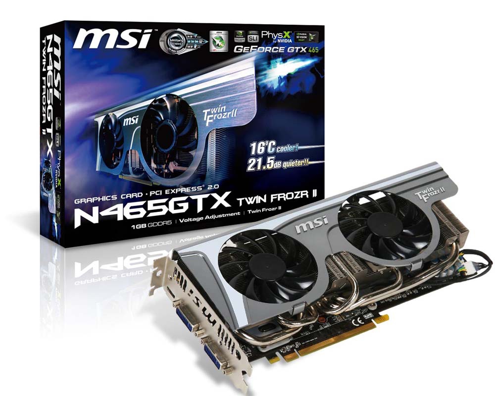 MSI V222-031 graphics card NVIDIA GeForce GTX 465 1 GB GDDR5