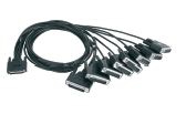 Vertiv FO4-DB-9/LP, Male KVM cable Black