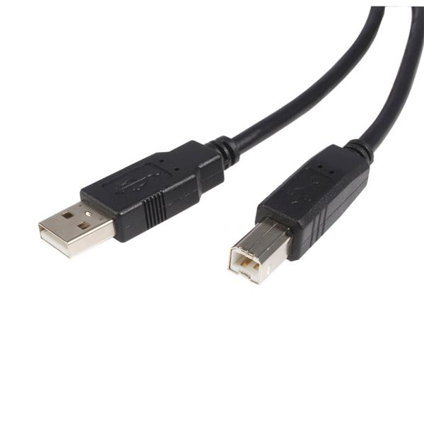 Cable USB-A 2.0 a USB-B 2.0 30cm StarTech USB2HAB1, Cubierta de Plastico, Color Negro