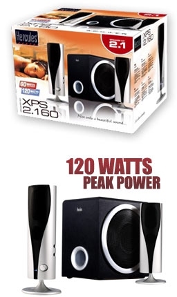Hercules XPS 2.160 speaker set 2.1 channels 15 W image 1