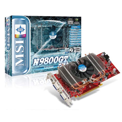 MSI N9800GT Zilent NVIDIA GeForce 9800 GT 1 GB GDDR3