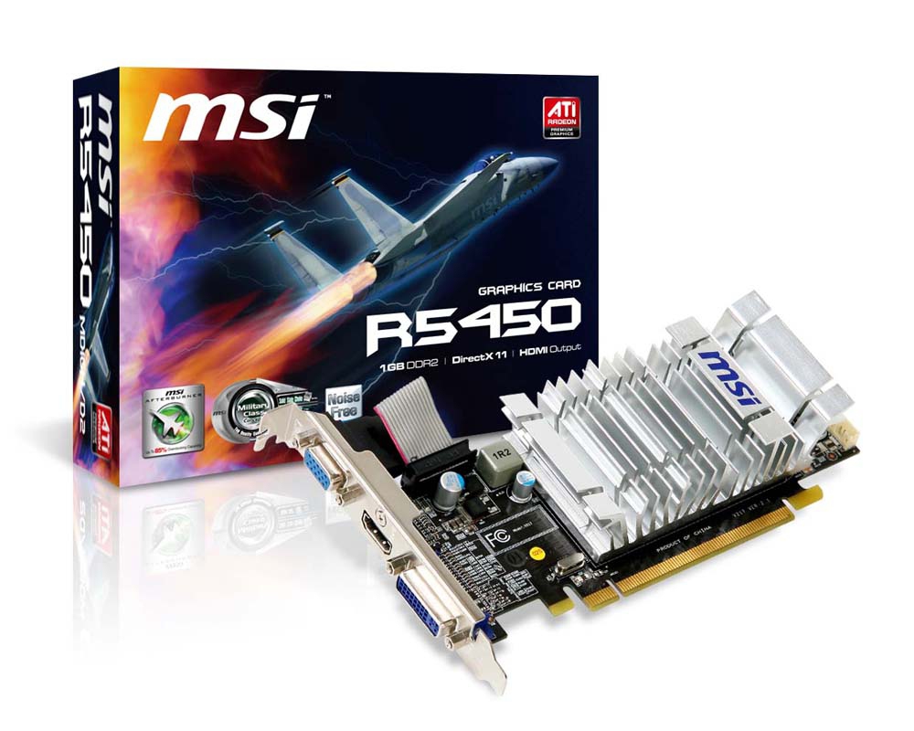 MSI R5450-MD1GH/D2 graphics card 1 GB GDDR2