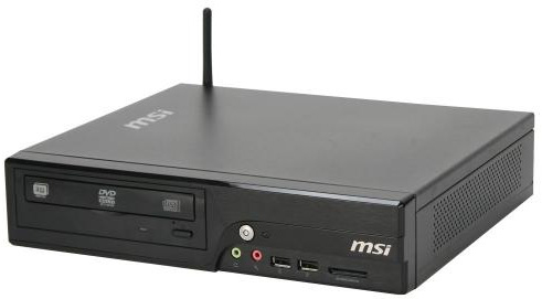 MSI Wind Box DE500-5123W7P Intel Atom® D510 2 GB DDR2-SDRAM 320 GB AMD Radeon HD 4330 Windows 7 Professional SFF PC Black