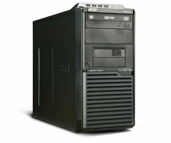 Acer Bundle Veriton M275 Intel® Pentium® E5500 1 GB DDR3-SDRAM 160 GB Intel® GMA X4500 Windows 7 Professional Mini Tower PC Black