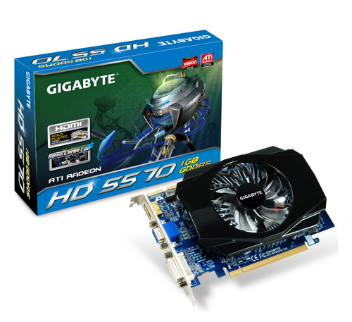 GIGABYTE GV-R557D5-1GI graphics card AMD 1 GB GDDR5