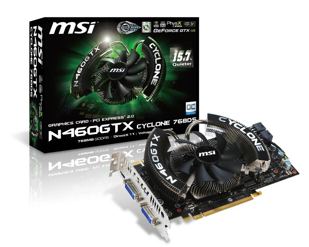 MSI V232-004R graphics card GeForce GTX 460 GDDR5