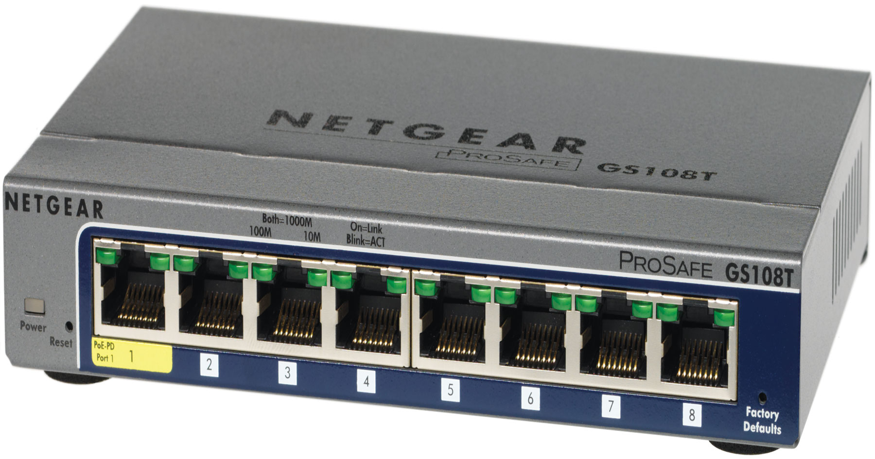NETGEAR GS108T-200 Managed L3 Black