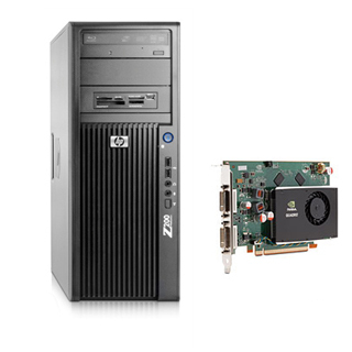 HP Z200 MT + NVIDIA Quadro FX380 Intel® Core™ i3 i3-540 2 GB DDR3-SDRAM Windows 7 Professional Minitower Workstation