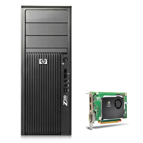 HP Z200 MT + NVIDIA Quadro FX 580 Intel® Core™ i5 i5-650 2 GB DDR3-SDRAM Windows 7 Professional Minitower Workstation