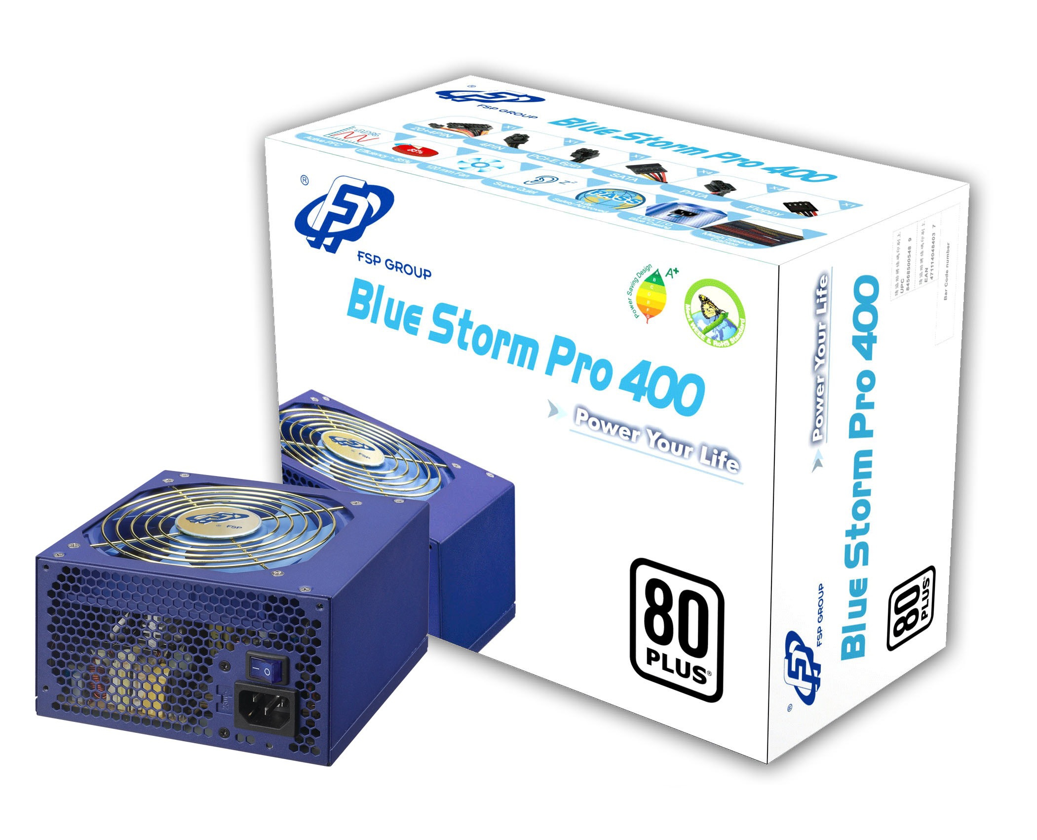 FSP / Fortron Bluestorm Pro 400W 80PLUS power supply unit Blue