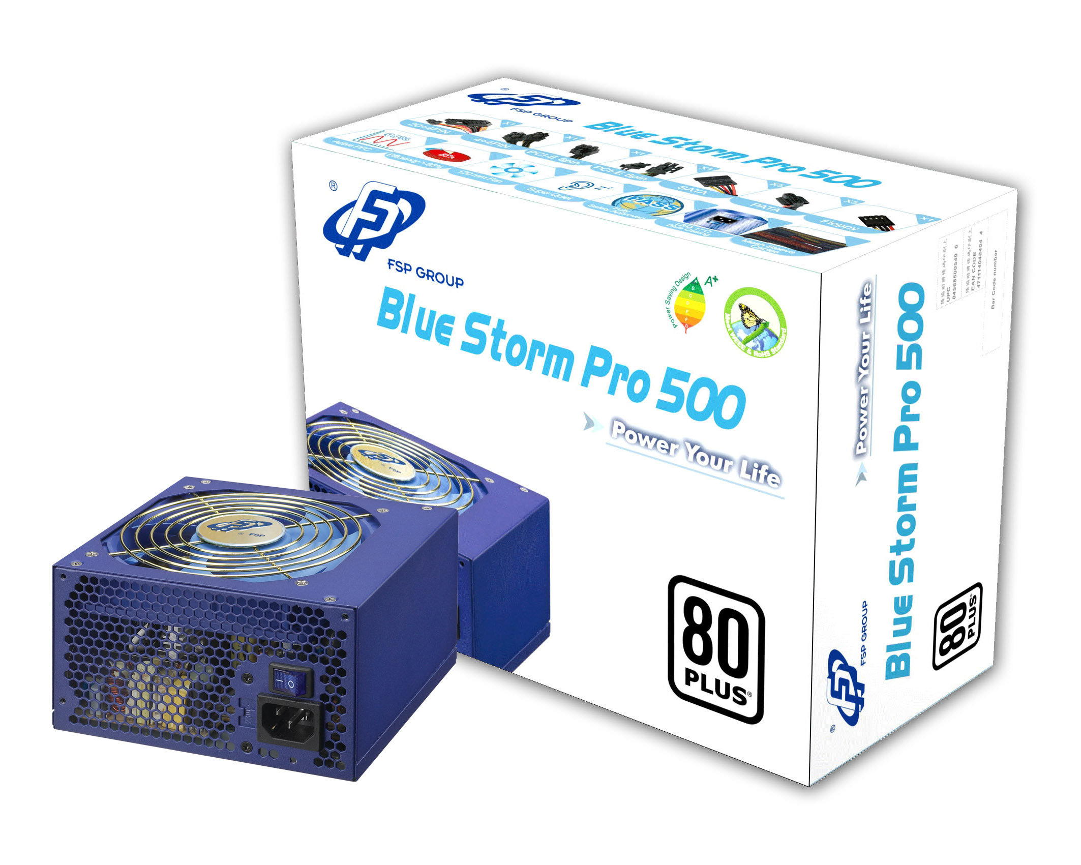 FSP / Fortron Bluestorm Pro 500W 80PLUS power supply unit Blue