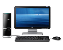 HP S5500la Intel® Pentium® E5400 2 GB DDR2-SDRAM 500 GB Intel® GMA X4500 Windows 7 Home Basic Desktop PC Black