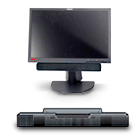 Lenovo ThinkVision Soundbar with India/South Africa Standard Adapter - South Africa, Pakistan, Bangladesh, Sri Lanka — vue 1 sur 1