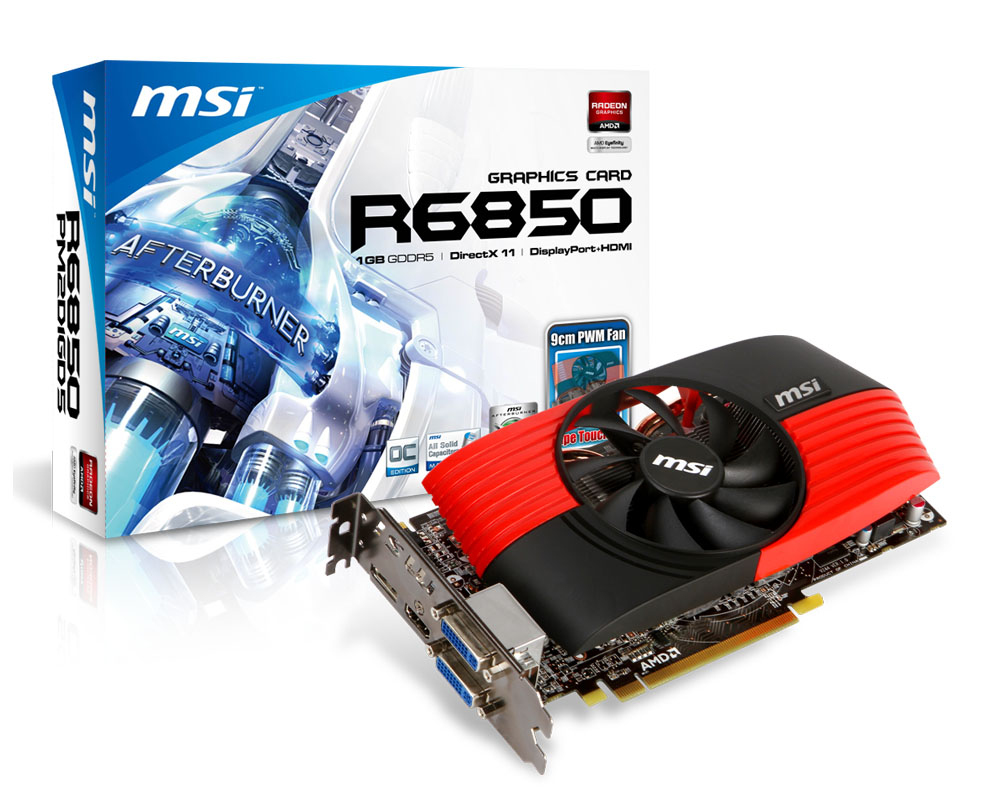 MSI R6850-PM2D1GD5 graphics card AMD 1 GB GDDR5