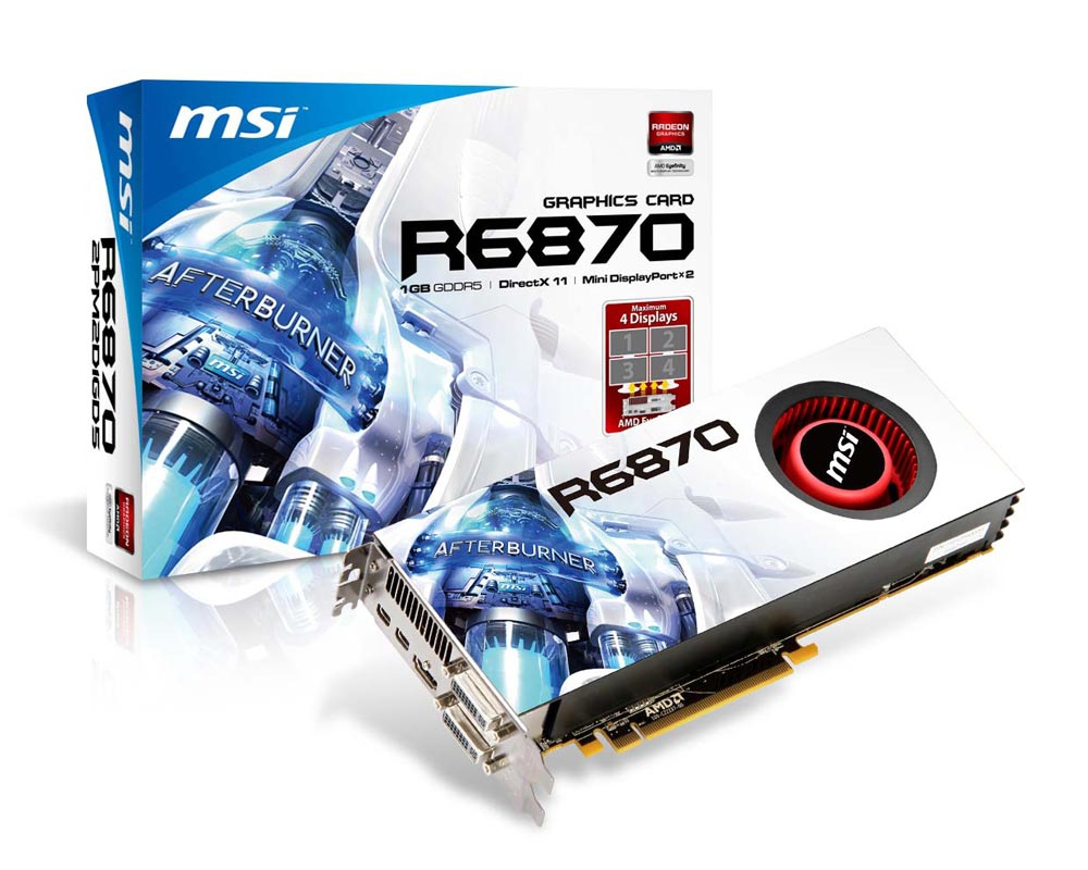 MSI R6870-2PM2D1GD5 graphics card AMD 1 GB GDDR5